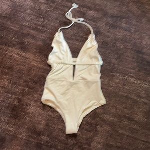 TAVIK Creme One Piece Swimsuit (S)
